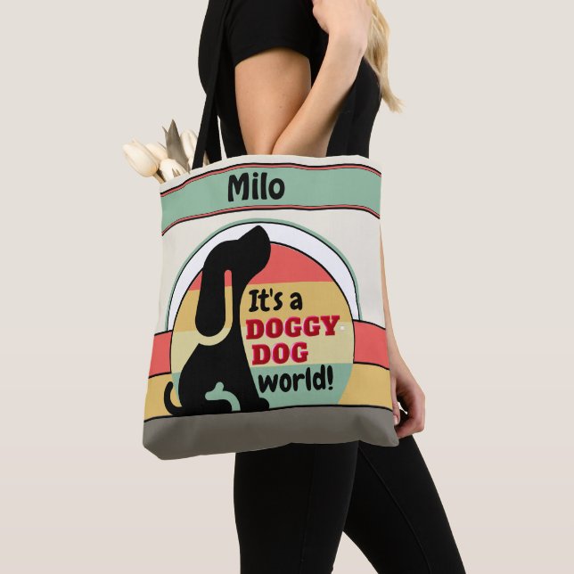 Tote Bag Nom de l'animal de compagnie de chien de chien de  (De près)