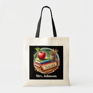 Tote Bag Nom de l'enseignant du menu