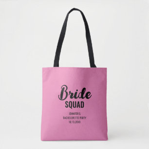 Tote Bag Nom de l'escouade de la mariée Shower de mariage e