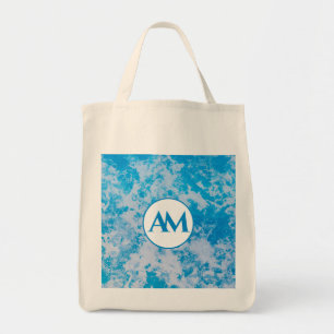 Tote Bag Nom de surface de la planète de glace bleue et bla