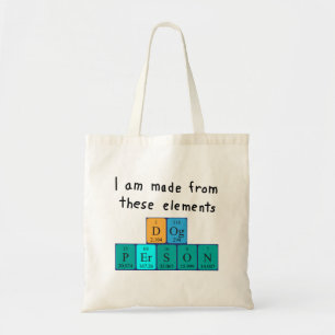Tote Bag Nom de table périodique de la personne de chien sa