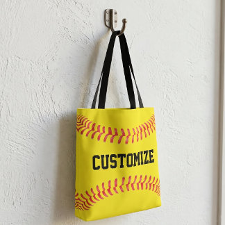 Tote Bag Nom d'équipe de softball personnalisé Fastpitch ou