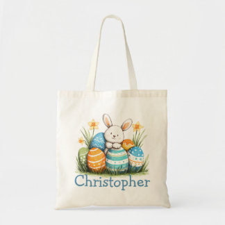 Tote Bag Nom des enfants de Pâques Garçons Lapin