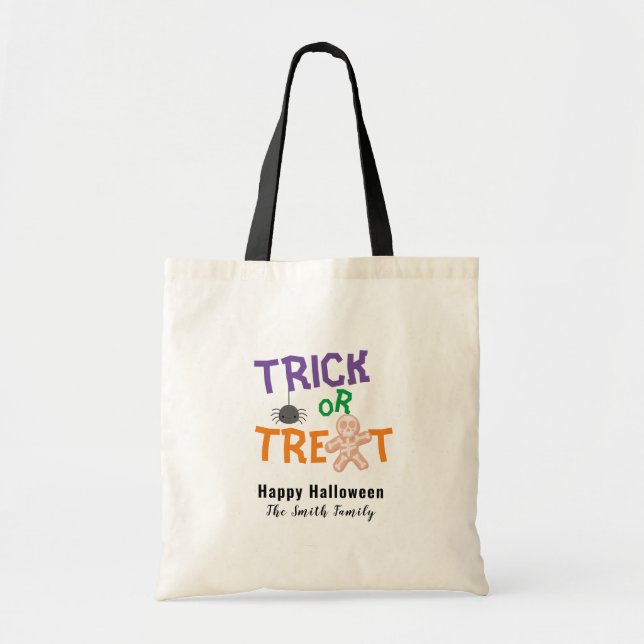 Tote Bag Nom d'Halloween personnalisé (Devant)