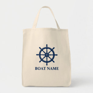 Tote Bag Nom du bateau Navires Roue Helm Éco Convivial Épic