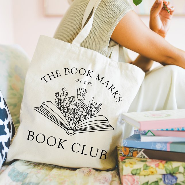 Tote Bag Nom du club de livre Cadeau personnalisé (Créateur téléchargé)