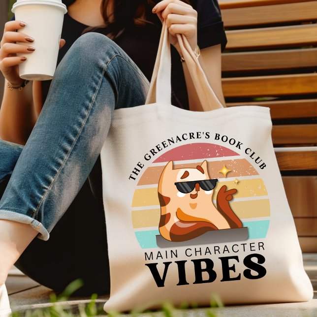 Tote Bag Nom du club du livre Vibes de caractères principal (Créateur téléchargé)