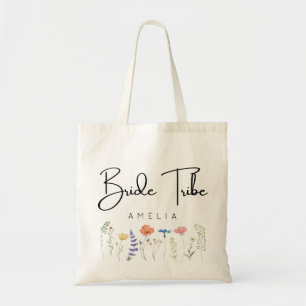 Tote Bag Nom du Fleur sauvage Bridesmaid de la tribu des ma