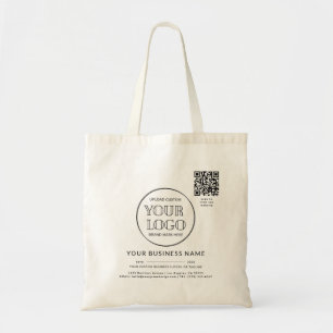 Tote Bag Nom du logo de l'entreprise Année Code QR de local