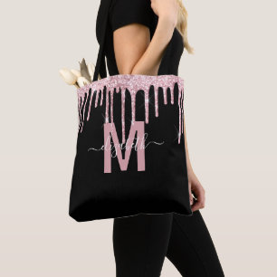 Tote Bag Nom du monogramme de la Parties scintillant de sé