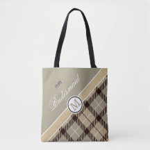 Nom du monogramme personnalisé Cute Tartan Bridesm