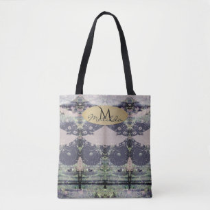 Tote Bag Nom du monogramme Steampunk revu