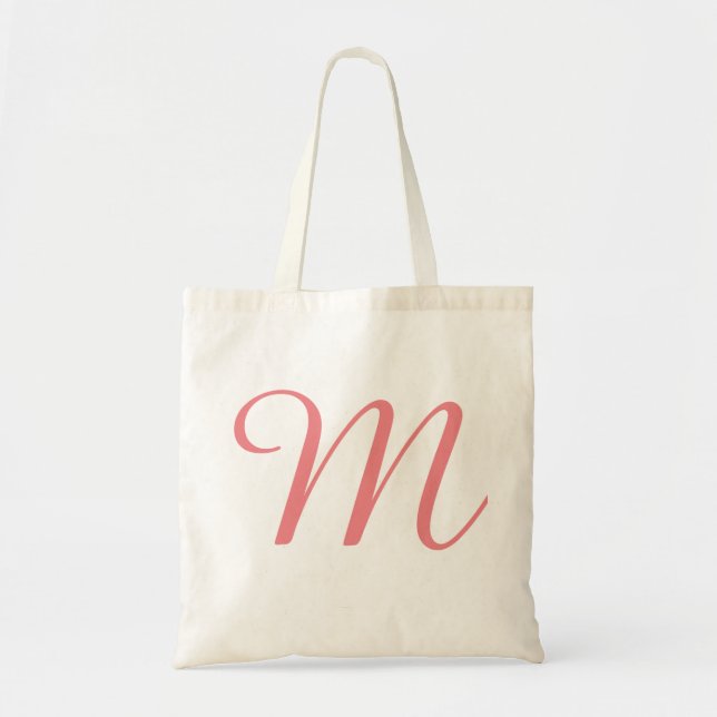 Tote Bag Nom du monogramme tendance Lettre initiale Modèle (Devant)