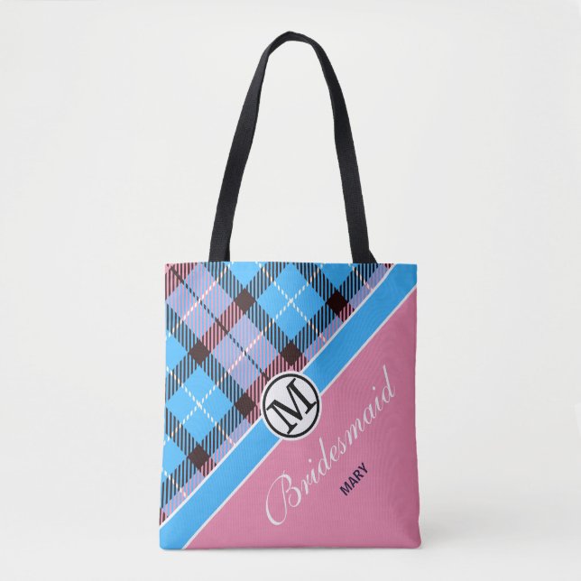 Tote Bag Nom du script monographique personnalisé Chic Tart (Devant)