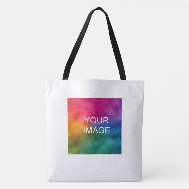 Tote Bag Nom du texte personnalisé Image Logo Épaule (Devant)
