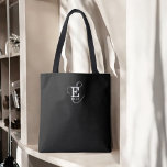 Tote Bag Nom élégant unique et typographie de monogramme No<br><div class="desc">Une belle conception de sac fourre-tout avec une élégante représentation stylisée de votre nom et monogramme avec sérifs classiques et une typographie de script plus ornée dans une harmonie équilibrée et symétrique. Les trois éléments se fondent dans une harmonie sophistiquée et créent votre propre logo de marque personnelle. Montré ici...</div>