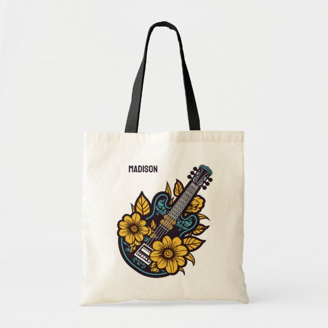 Tote Bag Nom et couleur personnalisés (Devant)