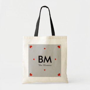 Tote Bag nom et initiale personnalisée