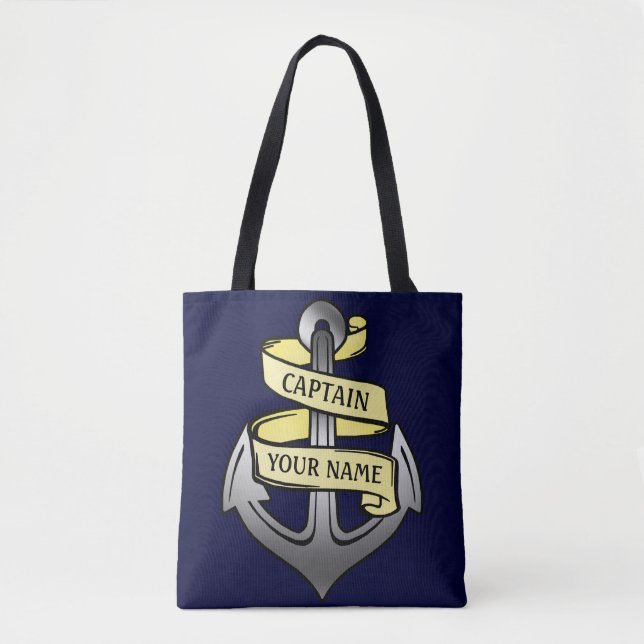 Tote Bag Nom | fait sur commande nautique de marin de (Devant)