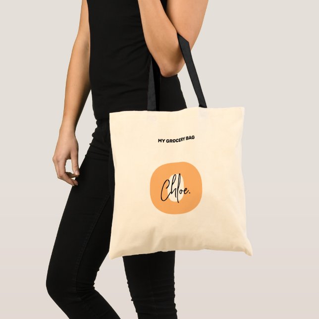 Tote Bag Nom initial du script initial du monogramme gras t (Devant (produit))