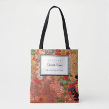 Nom personnalisé Art floral japonais vintage esthé