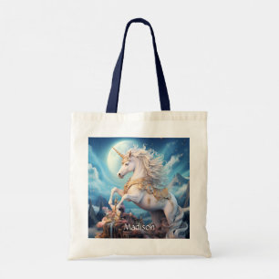 Tote Bag Nom personnalisé belle licorne
