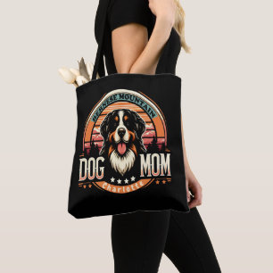 Tote Bag Nom personnalisé Bernese Mountain Dog Maman Vintag