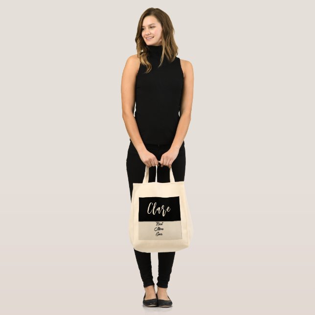 Tote Bag nom personnalisé best Mom jour et plus 2A (Devant (modèle))
