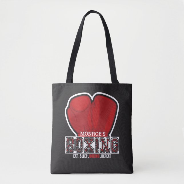 Tote Bag NOM personnalisé Boxer Boxer Glove Prize (Devant)