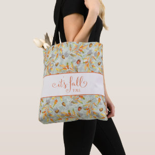 Tote Bag Nom personnalisé c'est la typographie automne y'al