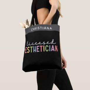 Tote Bag Nom personnalisé Cosmetologue Esthétique agréé