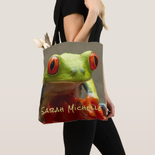 Tote Bag Nom personnalisé de la grenouille d'arbre
