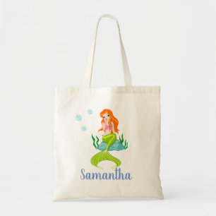 Tote Bag Nom personnalisé de la sirène personnalisée de la 