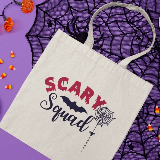 Tote Bag Nom personnalisé de l'équipe d'horreur d'Halloween (Créateur téléchargé)