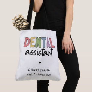 Tote Bag Nom personnalisé Dental Assistant Cadeau