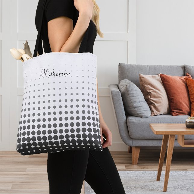 Tote Bag Nom personnalisé des Pois tendance (Créateur téléchargé)