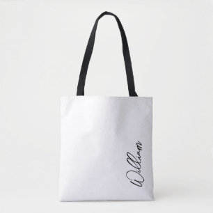 Tote Bag Nom personnalisé du script moderne