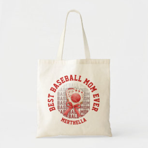 Tote Bag Nom personnalisé élégant de la MOM BASEBALL