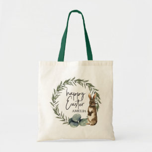 Tote Bag Nom personnalisé Enfants Aquarelle Cadeau de Pâque