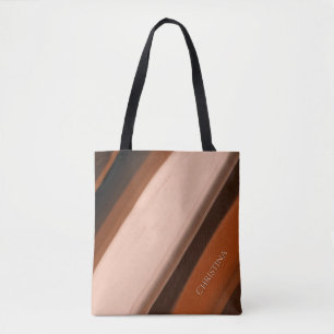 Tote Bag Nom personnalisé Faux Bois Fantaisie