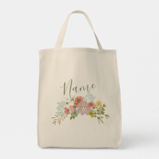 Tote Bag Nom personnalisé Floral Garden Ladies Femmes Fourr