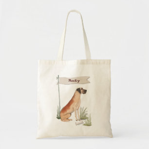 Tote Bag Nom personnalisé Great Dane Pet Dog