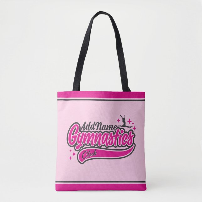 Tote Bag NOM personnalisé Gymnaste Split Leap Gymnastique (Devant)