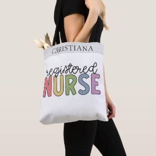 Tote Bag Nom personnalisé Infirmière inscrite infirmière in