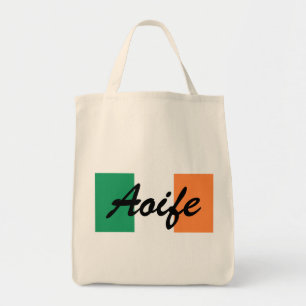 Tote Bag Nom personnalisé Irish Flag gtcnt
