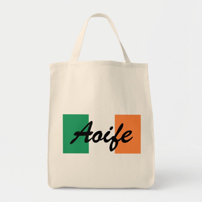 Tote Bag Nom personnalisé Irish Flag gtcnt (Devant)