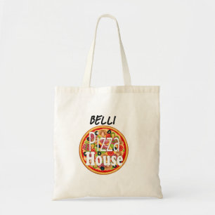 Tote Bag Nom personnalisé Maison de pizza italienne Adulte 