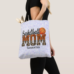 Tote Bag Nom personnalisé Maman de basket-ball Fête des m