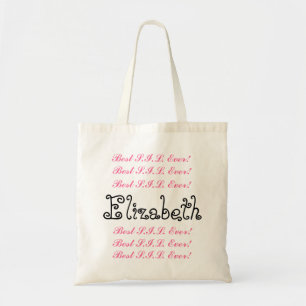 Tote Bag Nom personnalisé Meilleure soeur dans un script no