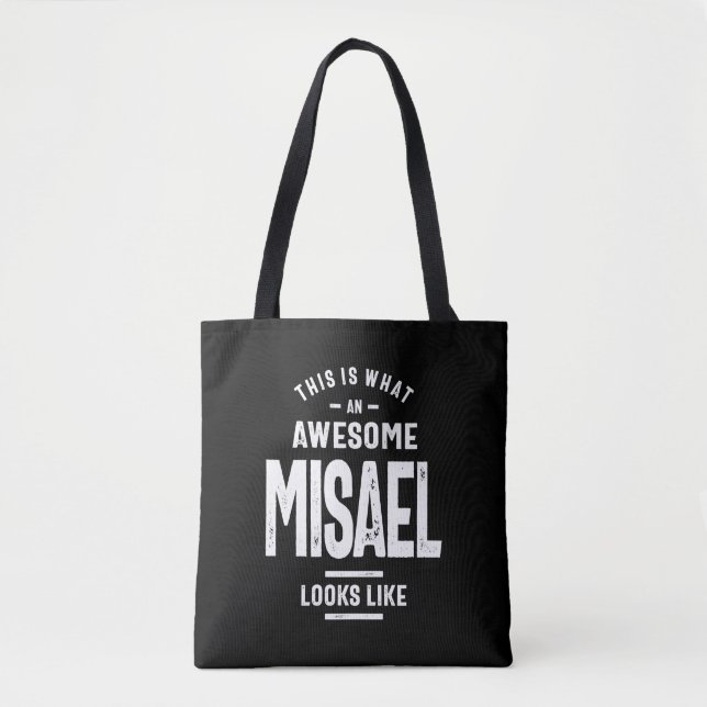 Tote Bag Nom personnalisé Misael Anniversaire (Devant)